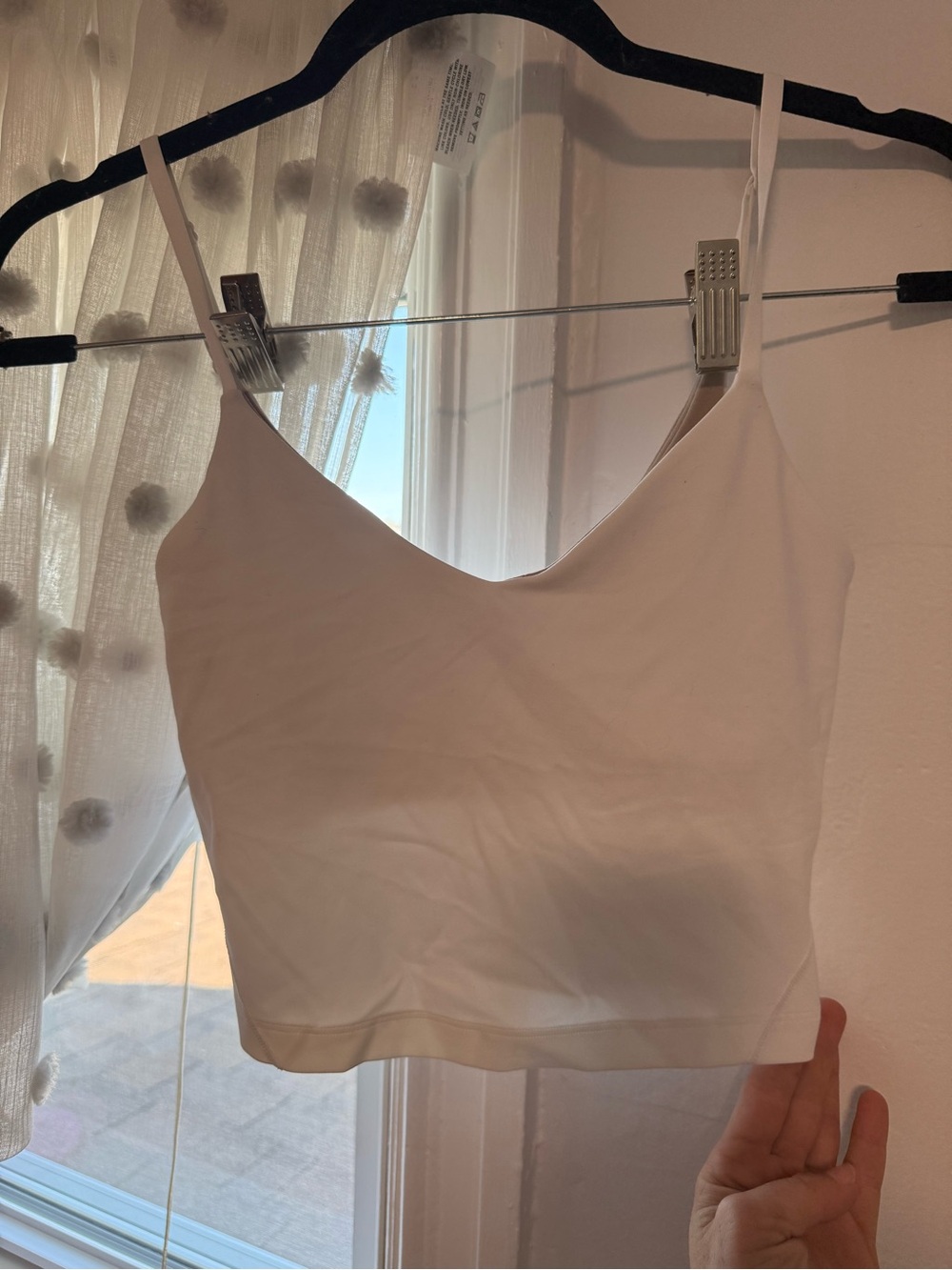 lululemon athletica White V-Neck Cropped Camisole